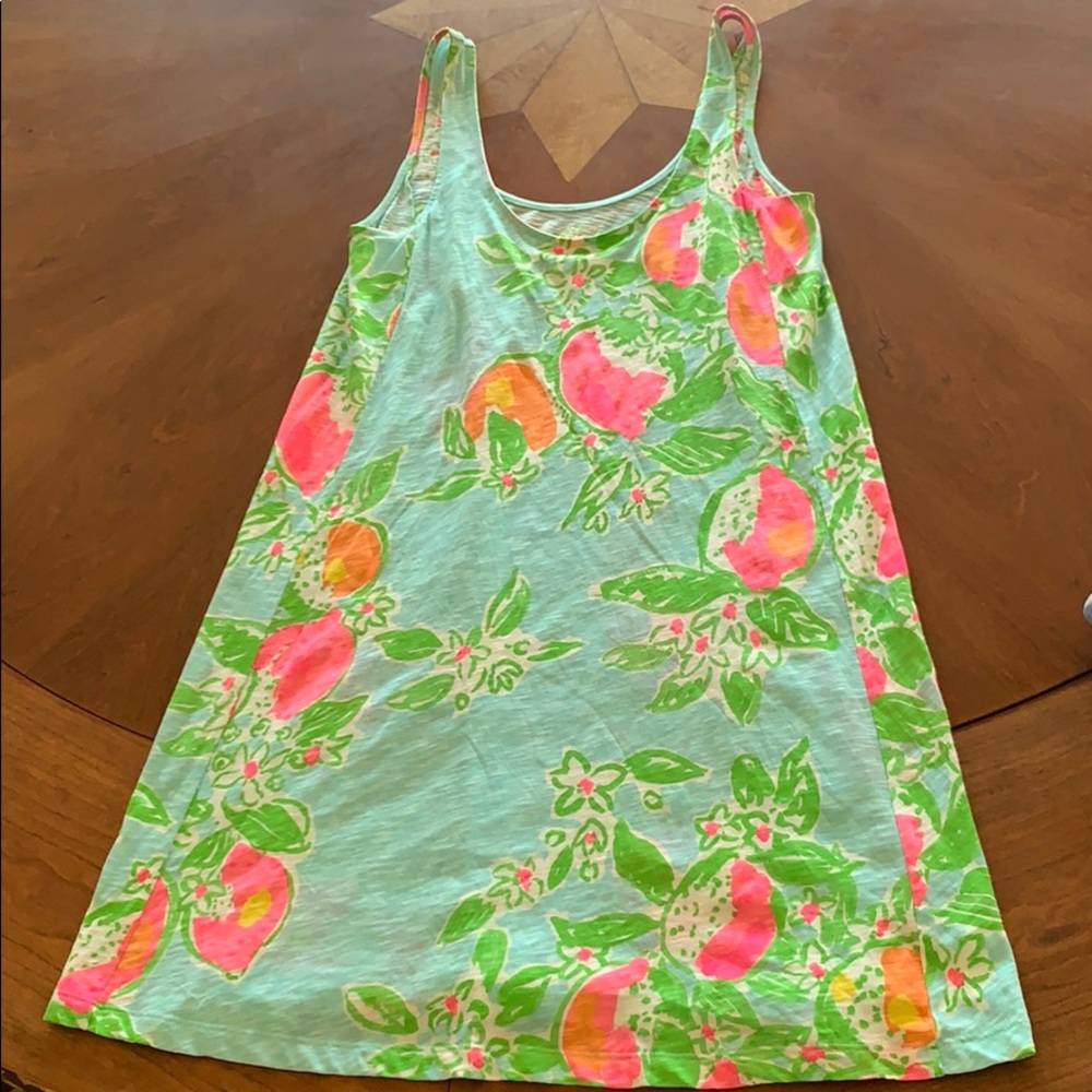 Lily Pulitzer baby blue peach dress S
